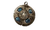 Cerulean Amber Medallion