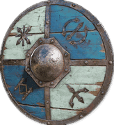 Blue-White Wooden Shield